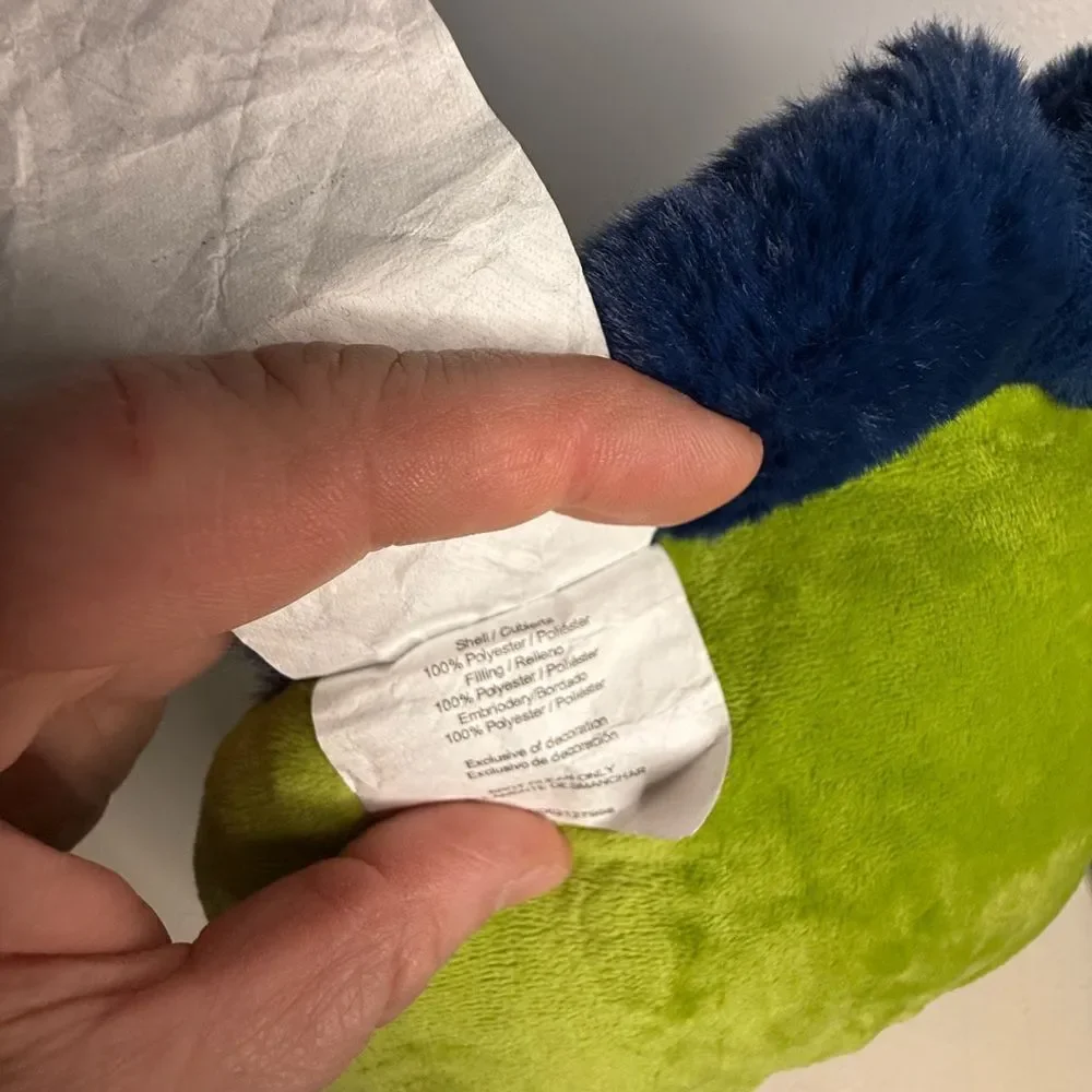 Olivia & Finn - 13” Round Furry Squishy Dinosaur Pillow- NEW!!